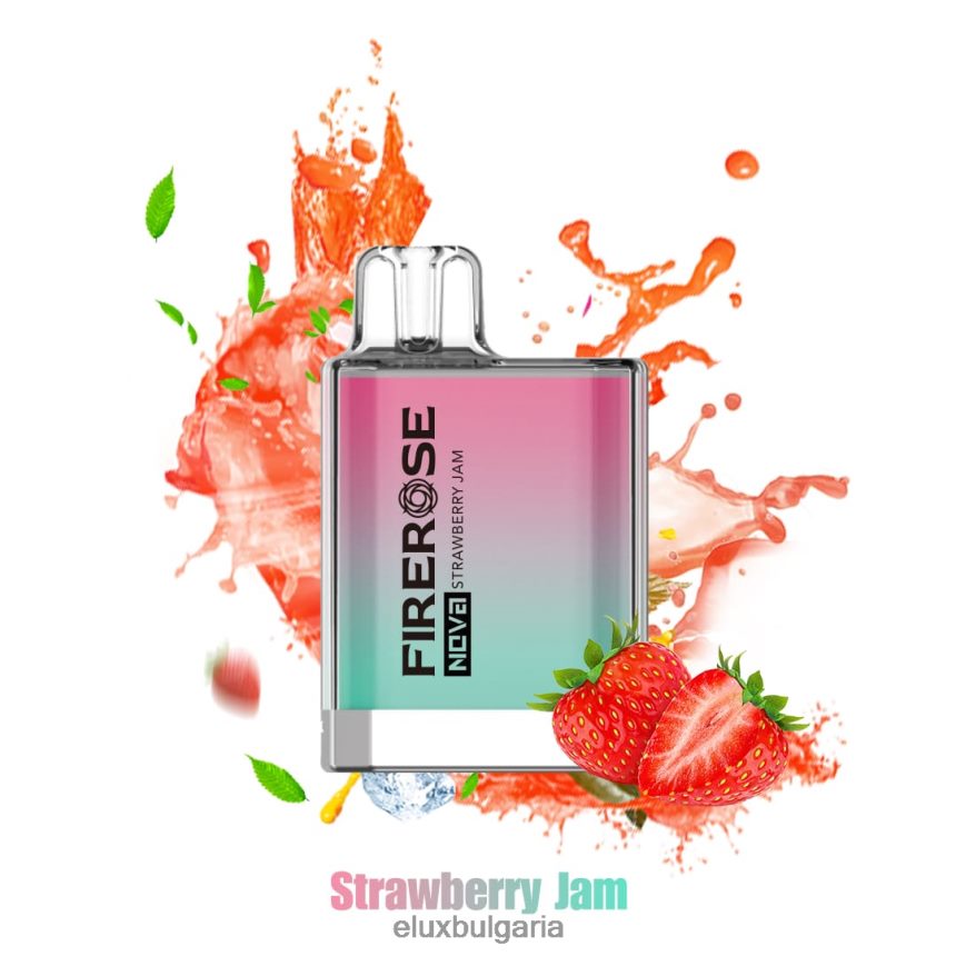 Elux Vape Store - Elux Firerose Nova 600 впръсквания за еднократна употреба BL60RX113 сладко от ягоди