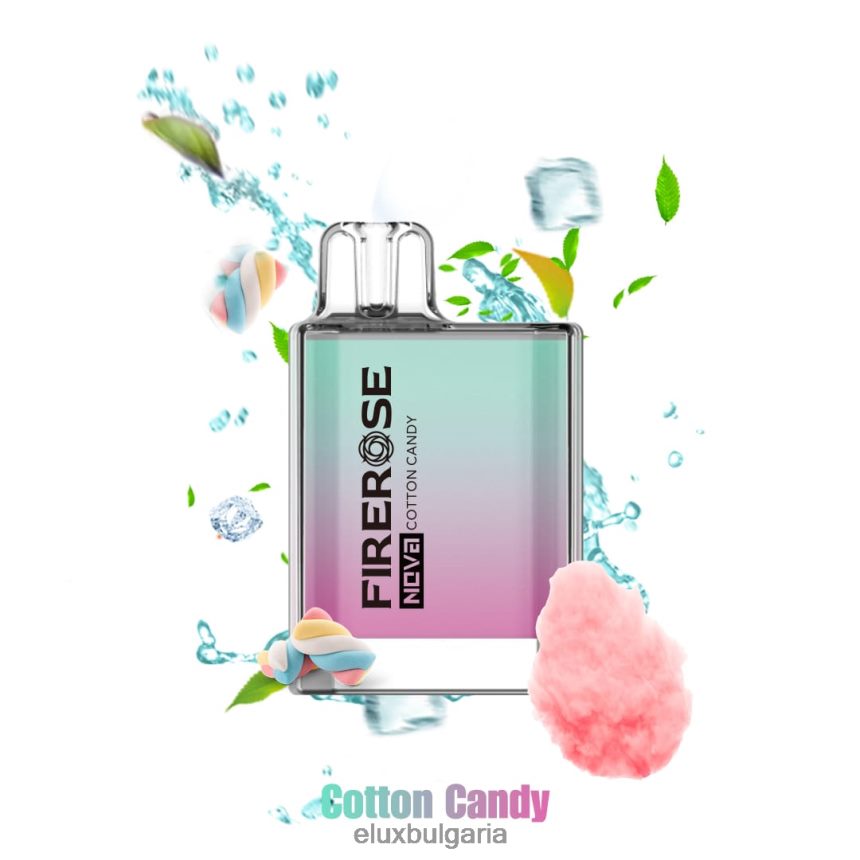 Elux Vape Store - Elux Firerose Nova 600 впръсквания за еднократна употреба BL60RX23 захарен памук